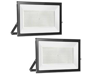 loyal 2 pack 300W Faretto LED da Esterno 30000LM, Super Luminosa Bianco Caldo 3000K Luce di Sicurezza, IP65 Impermeabile Proiettore Faro, Fari LED Lampada per Garage Giardino Corridoio Piazza