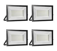 loyal 4 Pack Foco LED Exterior 150W, Alto Brillo 15000LM Proyector LED Exterior Iluminación 6000K Blanco Frío, Luz de Seguridad Impermeable IP65, Lampara LED Pared Techo para Jardín Garaje Terrazas