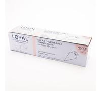 LOYAL Bolsas desechables transparentes de 100 unidades: mangas pasteleras desechables para boquillas pasteleras, sin BPA, LDPE reciclable, para decorar pasteles, tartas, cupcakes, 55 cm