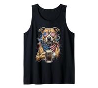 Loyal Pit Bull American Flag Gafas de Sol Beer Lover Camiseta sin Mangas