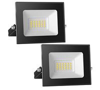 loyal Proyector LED 12V DC, 20W Proyector LED Proyector IP65 Resistente al agua, 6000K Blanco frío LED luces de pared al aire libre, 2000LM Proyector LED para jardín, patio, terraza, garaje,2-piezas