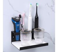 Loyala Soporte para cepillo de dientes eléctrico, soporte de pared, cepillo de dientes eléctrico, sin agujeros, montaje en pared, absorción de agua, base de lodo de diatomeas