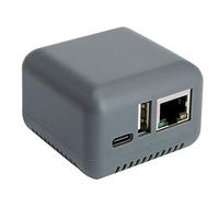 LOYALTY-SECU Network USB Print Server Adapter Supports 10/100Mbps Ethernet to USB 2.0 Printer LPR Windows 11 Printing (RJ45+WiFi+Gris)