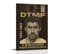 LOYANUKE Póster de Bad Bunny DTMF para decoración de habitaciones, estética interior, lienzo, pintura al óleo, estrella de película, álbum musical, póster