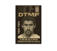 LOYANUKE Póster de Bad Bunny DTMF para decoración de habitaciones, estética interior, lienzo, pintura al óleo, estrella de película, álbum musical, póster