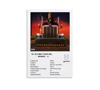 LOYANUKE Póster de Bad Bunny El Último Tour Del Mundo para decoración de habitaciones, pintura estética interior, lienzo, pintura al óleo, estrella de película, álbum musical, póster