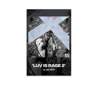LOYANUKE Póster de Lil Uzi Vert Luv Is Rage 2 para decoración de habitación, pintura estética interior, lienzo pintura al óleo, estrella de película musical, póster