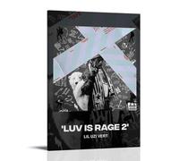LOYANUKE Póster de Lil Uzi Vert Luv Is Rage 2 para decoración de habitación, pintura estética interior, lienzo pintura al óleo, estrella de película musical, póster