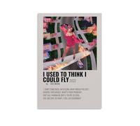 LOYANUKE Póster de Tate McRae con texto en inglés "I Used to Think I Could Fly Tate McRae" para decoración de habitaciones, estética interior, lienzo, pintura al óleo, película de estrella, álbum de