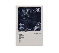 LOYANUKE Póster Pop Smoke Meet The Woo para decoración de habitación, pintura estética interior, lienzo pintura al óleo, estrella de película, álbum de música