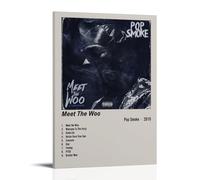 LOYANUKE Póster Pop Smoke Meet The Woo para decoración de habitación, pintura estética interior, lienzo pintura al óleo, estrella de película, álbum de música