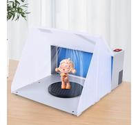 LOYEMAADE Cabina de aspiración de aerógrafo con mesa giratoria de 360°, cabina de pintura plegable, 4 m³/min, para manualidades, bricolaje, pintura, modelismo, arte