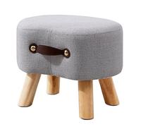 LOYKZCT Reposapiés Reposapiés Sofá Taburete Otomano Puf Asiento Acolchado Cojín for Silla Taburete Cambiador de Zapatos for Sala de Estar y Dormitorio con Patas de Madera y Funda de Lino (Gris)(Gray)