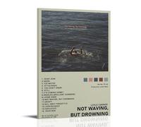 Loyle Carner - Póster de lienzo con texto en inglés "Not Waving, But Drowning" (20 x 30 cm), estilo marco
