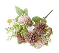 loyliawa Flores Artificiales, Flores Falsas, Plantas Artificiales de Interior, Ramo crisantemo Bola imitación, Seda sintética, Falsas realistas para el hogar, Boda, Oficina, Fiesta en Gris