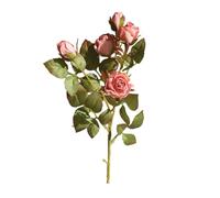 loyliawa Flores artificiales, flores falsas, plantas artificiales para interiores, ramas de rosas artificiales con tallo quemado, hojas verdes, decoración de flores sintéticas, accesorios para fotos,