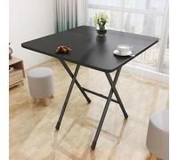 loyliawa Mesa plegable, mesa de comedor cuadrada, mesa de eventos plegable, mesa cuadrada de MDF sólido para 4 personas, mesa de camping, mesa de juego, mesa de café para interiores y exteriores,