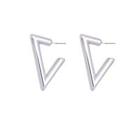 loyliawa Pendientes colgantes ahuecados para mujer, diseño geométrico de estrella, triangular, para citas, fiestas de viaje, Star, Acrílico, Piedra secundaria