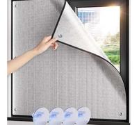 Loyuivor Película de Protección Solar Anti UV,Película Reflectante Calor,Película Reflectante de Aluminio,con Ventosa,WxH-75x105cm(Black,75x105cm/29.5x41.3in)