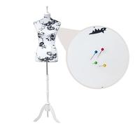 Loywe Maniquí de espuma para mujer, busto de sastre, maniquí de costura, talla 36/38, 1018 (blanco con negro)