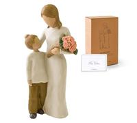 Loyzcy Figuras de Madre e Hijo, Regalo de Cumpleaños y Agradecimiento para Mujeres, Esculturas Pintadas a Mano para el Día de la Madre, Navidad y Ocasiones Especiales