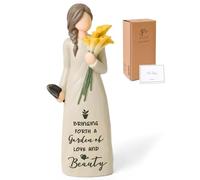 Loyzcy Regalos de jardinería para mujeres, regalos de lirio de cala para jardinero, ideas de regalo para el nuevo hogar, esperanza y amor de cría, figura única esculpida pintada a mano