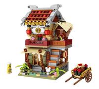 LOZ Building Blocks Educational Toy Tradicional Chino Market Store Architecture Model Pub with Trolley Houses Model Building