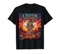 Lozen - Historia de los nativos Americanos del profeta Guerrero Apache Camiseta gráfica económica, Hombre, Negro, S