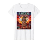 Lozen - Historia de los nativos Americanos del profeta Guerrero Apache Camiseta gráfica económica, Mujer, Blanco, XL