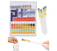 LOZTBUE 100 Tiras Reactivas pH para Pruebas de Agua Ácida y Alcalina, Uso en Hogar, Rango de Medición 0-14 con Escala de Cuatro Colores, Acuarios y Laboratorios, Papel Tornasol Preciso