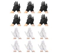 LOZTBUE 12 Pares de Guantes de Algodón Blancos, Guantes Hidratantes Manos Trabajo Reutilizable para Inspección de Joyas, Hidratación y Reparación