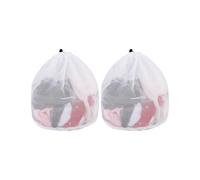 LOZTBUE 2 redes de lavandería para la lavadora, bolsa de lavandería de 40 x 50 cm con cordón, bolsa de lavandería de malla fina, reutilizable, para ropa de bebé, ropa interior, calcetines