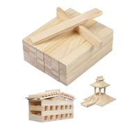 LOZTBUE 50 Piezas Bloques de Madera para Manualidades - listones de madera decorativos, 160 × 22 × 8 mm, Bloquecitos para DIY, Decoración, Tallado y Proyectos Artesanales