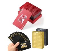 LOZTBUE Baraja Poker Plastica 3 Juegos(Oro,Negro,Rojo) 54 Cartas Impermeable Resistente para Juegos de Mesa y Magia