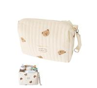LOZTBUE Bolso de Pañales Diseño Oso,Carro Bebe Portátil con Cremallera,Bolso de Cambio Mini, Hombro para Bebes, Viaje Portátil para Madres