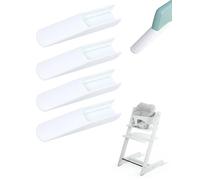 LOZTBUE Cojín para piernas para trona - Inserto para piernas para Stokke Tripp Trapp Trapp, 4 pies antideslizantes para trona de madera, compatible con trona Hauck y otras tronas（blancos）