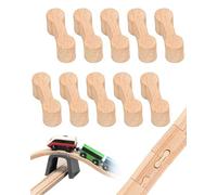 LOZTBUE LOZTBUE - Juego de 10 conectores universales para rieles de madera, adaptador de conector para rieles de madera, compatible con otros productos (color madera)