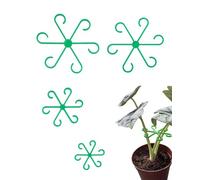 LOZTBUE Soporte para plantas de 4 piezas, soporte de plástico para tallos de plantas trepadoras, ganchos reutilizables para tallos de plantas, soporte para tallos de plantas (negro)