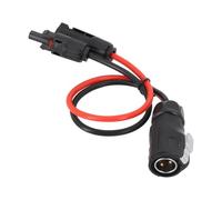 LP-20 - Cable conector de aviación de 2 pines para panel solar Hella, adaptador de 10 AWG de 40 cm con puerto de alimentación RV con clasificación IP67, compatible con sistemas de batería, negro +