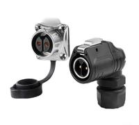 LP-20 Conector impermeable de ángulo recto de 2 a 4 pines para robótica automotriz marina y equipos clasificados 20 A 500 V CA (2 núcleos)