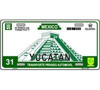 LP-4818 Yucatán México novedad fondo metal placa de matrícula vintage cartel tamaño aprox. 20 * 30 cm (L * W)