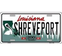 LP-6180 Placa metálica para matrícula de Shreveport Louisiana, 20 x 30 cm