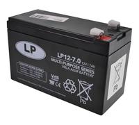 LP BATTERIES NSA LP12-7 T2 AGM Batería de vellón VRLA Ciclos de Ciclos Libre de Mantenimiento para Juguetes Eléctricos Alarma Sistema de Detección de Incendio Corriente de Emergencia UPS