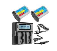 LP-E19 LP-E19 LP-E4N Batería con Cargador Rápido De Doble Ranura LCD, Compatible con Canon, For EOS 1DX 1D X Mark II 1Ds Mark III 1D Mark III 1(2BatteryWithCharger)