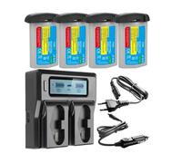 LP-E19 LP-E19 LP-E4N Batería con Cargador Rápido De Doble Ranura LCD, Compatible con Canon, For EOS 1DX 1D X Mark II 1Ds Mark III 1D Mark III 1(4BatteryWithCharger)