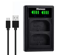 LP-E6 LP-E6N Cargador USB Dual Compatible con Canon EOS 80D 90D 70D 7D 6D Mark II 60D R6 5Ds R 5D Mark IV III XC10 + Cable USB LC-E6 CBC-E6 Cargador Doble Cable de Carga