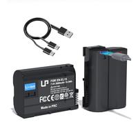 LP EN-EL15C - Paquete de 2 baterías USB-C de carga rápida de 2600 mAh para baterías Nikon EN EL15C, compatible con Zf Z8 Z7 Z7II Z6 Z6II Z5 D7000 D7100 D7200 D7500 D500 D600 D610 D750 D750 D750 D50
