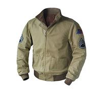 LP-FACON Brad Fury Wardaddy Aviator Don Collier Tanker WW2 - Chaqueta bomber militar de algodón, caqui, XL