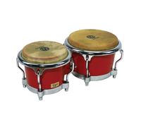LP Fiberglass Bongos Red Chrome Hardware