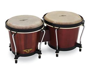 LP Latin Percussion - Bongo Tradicional - 6" y 7"- roble siamés - herrajes negros - madera oscura CP221-DW